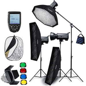 Godox QT600II 3x 600WS Built-in Wireless X <strong>System</strong> Studio High Speed <strong>Flash</strong> Lighting Kit with Xpro Trigger,<strong>Light</strong> Stand,Boom <strong>Arm</strong> - Product Image 1