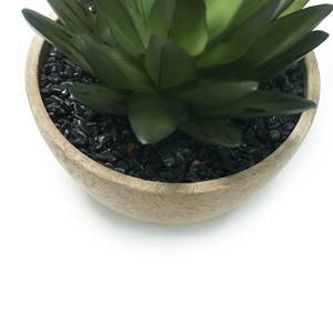 <span class=keywords><strong>Echeveria</strong></span> Artificial en Maceta de Pulpa de Papel con Piedras Negras, Suculenta Artificial Realista para Decoración del Hogar u Oficina - Product Image 5