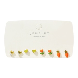 4pair/set Korean Style <strong>Duck</strong> Bear Butterfly Stud Earrings Women Fresh <strong>Daisy</strong> Cute Earring <strong>Jewelry</strong> - Product Image 1