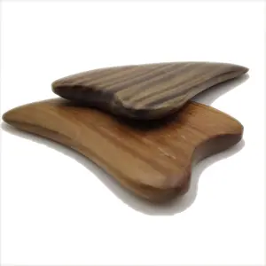प्राकृतिक लकड़ी गुआ शा उपकरण लकड़ी के बोर्ड चेहरे Guasha Scraping मालिश उपकरण