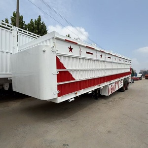 Clôture de bonne qualité fabricants de la Chine Cargo <span class=keywords><strong>semi</strong></span>-<span class=keywords><strong>remorque</strong></span> camion 2 essieux bétail Transport lâche <span class=keywords><strong>semi</strong></span>-<span class=keywords><strong>remorque</strong></span> camion pour le Soudan - Product Image 1