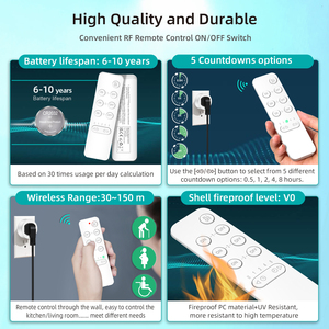 Sản phẩm chất lượng tốt 3-năm thay thế an toàn không dây Ổ cắm chống sét sốc thông minh tường thiết bị chuyển mạch và ổ cắm - Product Image 6