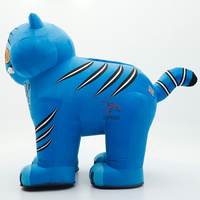 Costume de mascotte de tigre gonflable bleu pour adultes, vêtements de cosplay, tenue de performance, 2m 2.6m, vêtements gonflables de tigre