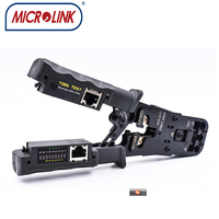 Herramienta de crimpado de trinquete 4P 8P 6P multifuncional rj45 rj12 rj9, alicates de crimpado de red con probador de cable LAN