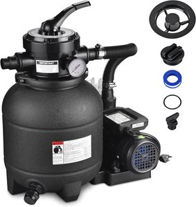 12 Inch Hot Tub Sand <strong>Filter</strong> <strong>System</strong> with 1/3 hp <strong>Pool</strong> Pump Prefilter for Spa and <strong>Above</strong> <strong>Ground</strong> <strong>Pool</strong> <strong>Filter</strong> - Product Image 2
