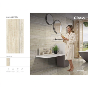 Boton Stone White Porcelain Tiles 600x1200mm European Stone Style Matte Finish for Modern Interiors - Product Image 4