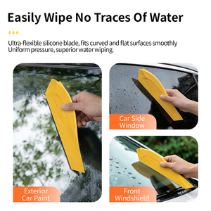 Raschietto Portatile per Vetri <span class=keywords><strong>Auto</strong></span> con Spazzola in Silicone, Non Danneggia la Superficie della Vernice, Lama per Acqua <span class=keywords><strong>Auto</strong></span> - Product Image 6