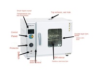Four de séchage électrique industriel compact à air chaud 220V 245L pour laboratoire, haute température, pour séchage, cuisson, fusion et traitement thermique