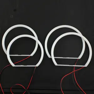 Nouveaux yeux d'ange Led pour E36 <span class=keywords><strong>E38</strong></span> E39 E46 phares LED DRL lumière courante Halo anneaux projecteur blanc/jaune/ambre 5W 4x131mm - Product Image 1