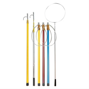 Brocade Flower Swimming Pool Rescue Pole Stainless Steel Telescopic Rescue Hook Equipment - Product Image 3