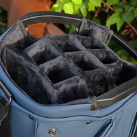 Sac de golf professionnel ASL GOLF à 14 compartiments, imperméable, en cuir PU, avec logo personnalisé, nom sur le sac de golf pour homme