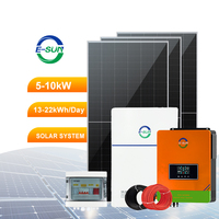 Système d'énergie solaire hybride 10 kW fiable avec panneau solaire domestique 10 kWh, batterie LiFePO4 et onduleur pour le stockage d'énergie résidentiel