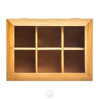 Vente en gros de tiroir organisateur de rangement en bois de bambou écologique à 8 compartiments boîte moderne pliable en plastique pour sachet de thé aux épices bureau à domicile