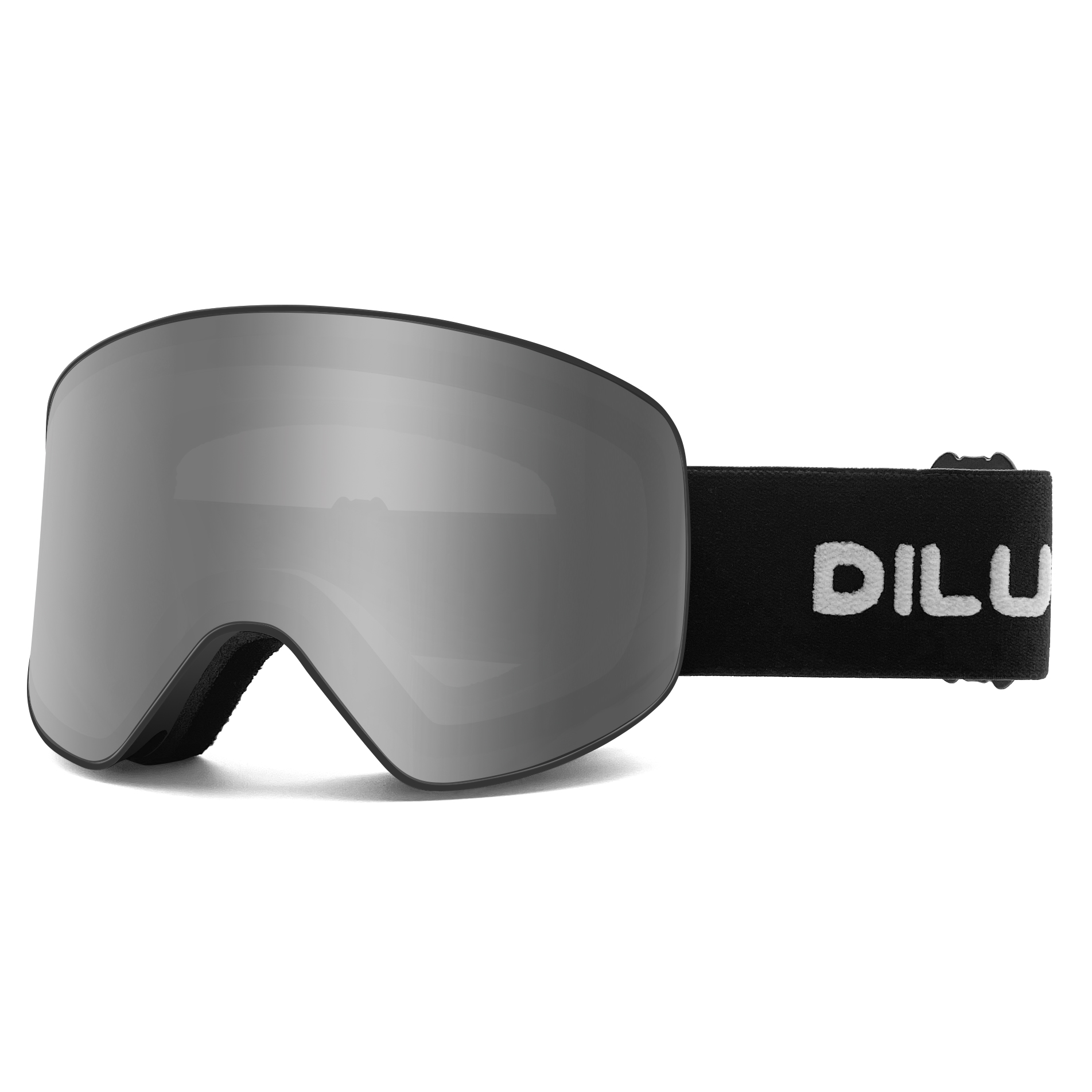 Monture noire, verres argentés