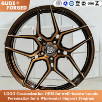 Jantes en alliage forgées monobloc GUDE, finition bronze antique brossé, sur mesure, compatibles BMW SF90 Audi, concaves, 19, 20, 21, 22 pouces.
