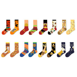 <span class=keywords><strong>Chaussettes</strong></span> amusantes originales avec motif de frites, de hamburger et de bière en coton, vente en gros de <span class=keywords><strong>chaussettes</strong></span> pour hommes - Product Image 5