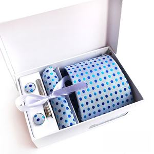 Corbata <span class=keywords><strong>de</strong></span> lunares <span class=keywords><strong>de</strong></span> lujo <span class=keywords><strong>de</strong></span> 8cm, entretela cosida a mano con buena irrompible, sostiene el nudo perfecto, cuidado fácil, juego <span class=keywords><strong>de</strong></span> regalo <span class=keywords><strong>de</strong></span> corbatas para hombre - Product Image 5