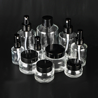 Luxus 1oz 2oz 3oz 4oz schräge Schulter klarer Bernstein 15ml 30ml 60ml Milchglas pumpe Sprüh flasche für Öl-und Kosmetik verpackung