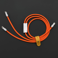 Nouveau câble de données en silicone 2-en-1 Type-C vers Type-C avec blindage tressé, charge rapide 3A pour appareils iPhone et Android