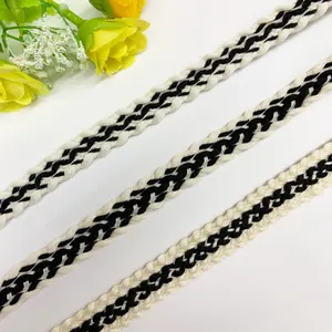 1CM eco-friendly polyester-cotton webbing collar collar decorative accessories cotton thread braided ethnic style lace