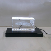 Honneur de cristal cristal Cube blanc haute qualité Laser verre bloc personnalisé 3d Laser gravure Photo cristal Cube