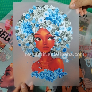 Afro Girl si deve vedere dio anche quando <span class=keywords><strong>non</strong></span> si vede dio DTF Transfer Printing pronto a premere per indumento camicie borse abbigliamento - Product Image 3