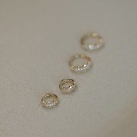 Pendientes de Aro Huggie de Plata de Ley 925 con Cadena Hueca y Circonitas Pavé, Bañados en Oro de 18K, Joyería Fina, Logotipo Personalizado, Fabricación OEM ODM