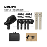 Kit de microphones de batterie professionnels NXN-7PC 7 pièces avec étui de transport pour enregistrement en studio, spectacles en direct, répétitions de groupes, performances sur scène