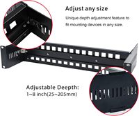 Kit de montage en rack DIN 19 pouces 2U réglable avec alliage d'aluminium haute résistance pour convertisseurs de médias industriels, commutateurs PoE