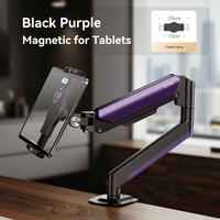 Support universel flottant pour tablette, fixation de bureau, bras magnétique à ressort à gaz pour moniteur portable 14 pouces, pivotant à 360°, support ergonomique, direct usine