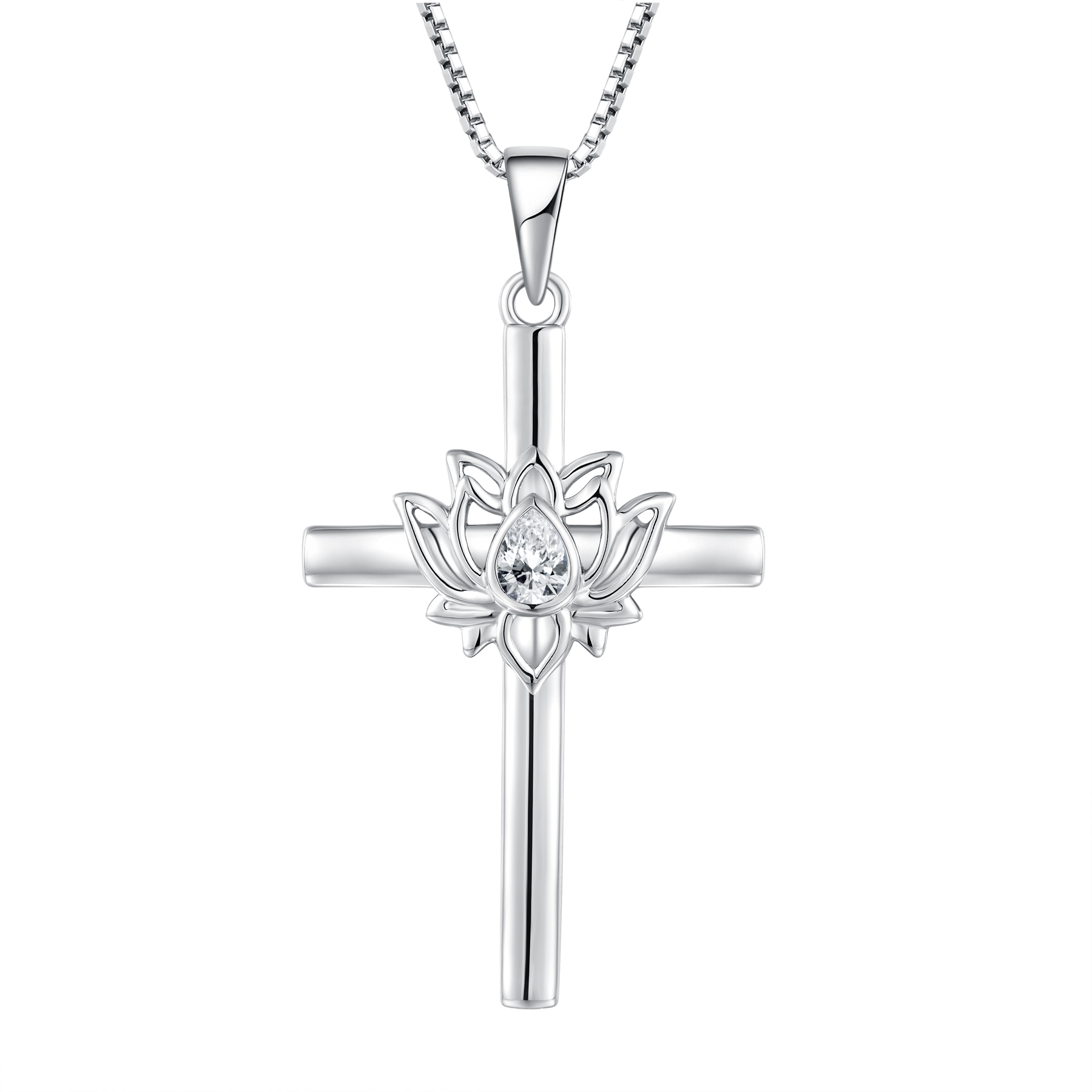cross necklace women silver 925