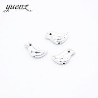 YuenZ Breloques Classiques Animaux Oiseaux Couleur Argent Vieilli en Alliage de Zinc pour Bijoux DIY Pendentif Collier Boucles d'Oreilles Bracelet 12*7mm Trou de 1mm