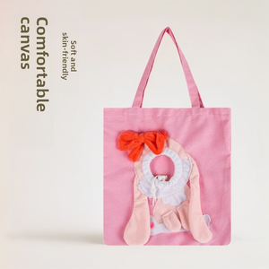 Sac pour animaux de compagnie avec motif lapin, <span class=keywords><strong>renard</strong></span>, panda, sac pour animaux de compagnie d'extérieur, sac bandoulière, sac de transport pour chat à main, design tête en sortie, sac pour animaux de compagnie à bandoulière unique - Product Image 4