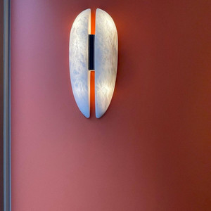 Wall Lamp Large White Marble LED <b>Light</b> Source For Entrance Hall Living Room Bedroom <b>Corridor</b> Background Lighting - Product Image 1