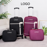 Valises souples en toile personnalisées OEM ODM avec logo, 20/22/24/26/28 pouces, unisexes, grande capacité, ultra-légères, sacs de voyage à roulettes