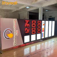 Pylône publicitaire personnalisé pour l'extérieur avec boîte à lumière LED pour la promotion de marques, centres commerciaux et stations-service