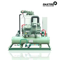 Machine à glace en paillettes industrielle de 5 tonnes, refroidie par eau, conviviale, robuste et intelligente pour la présentation de fruits de mer, la vente au détail et les marchés de poisson