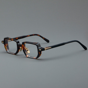 Montura de <span class=keywords><strong>Gafas</strong></span> de Acetato Grueso y Pesado, Rectangular Pequeña, Hecha a Mano, para Miopía, Retro, Cuadrada Pequeña, para Hombre y <span class=keywords><strong>Mujer</strong></span> - Product Image 4