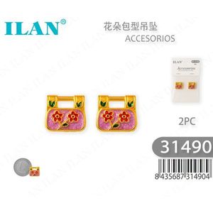Accessori Pendenti per Borsa Ilan Flower Bag 2 Pezzi Placcati in Oro Rosa - Product Image 1