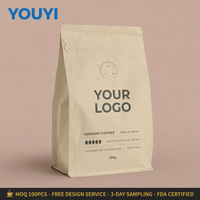 YOUYI Sachets à soufflet latéral 250g 500g 1kg pour café, sacs d'emballage de qualité alimentaire, résistants à l'humidité, avec valve