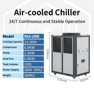 Enfriador de Aire U8W de 8HP de Enfriamiento Rápido para una Recuperación de Temperatura Veloz en Ciclos de Producción de Metales de Alta Demanda, Alta Precisión - Product Image 3