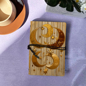 A6 notepad hoàn hảo cho các chuyên ngành kinh tế ghi chú đồ thị và Tóm Tắt Lý Thuyết Kinh Tế với Mặt Trăng vàng sao và mặt trời mô hình O - Product Image 1