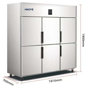 Congélateur vertical en acier inoxydable <span class=keywords><strong>à</strong></span> 6 portes, réfrigérateur commercial pour supermarché et cuisine - Product Image 2