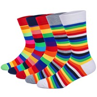 Chaussettes décontractées jetables pour hommes, grande taille, tricotées antibactériennes en mélange élasthanne/polyester/coton, à rayures