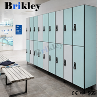 Casier industriel Brikley en HPL, résistant au feu et aux chocs, avec serrure numérique à code pour casier de piscine