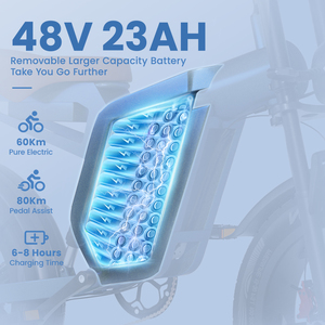 Vélo électrique X60 All Day Ride Cross Town avec batterie amovible, stock UE, double moteur 48V 23Ah, longue autonomie, vélo électrique 48V pour les cyclistes - Product Image 3