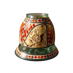Vase de remplacement Khalil Mamoon Mini Beast Sadaf Frosted Modern Shell Inlay Eco-Friendly Glass Base 23cm pour chicha - Product Image 6