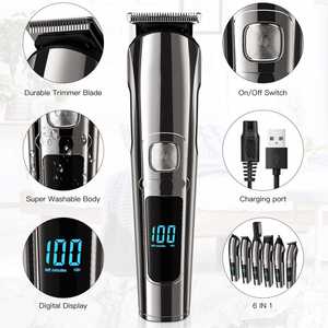 Tondeuse à barbe multifonction sans fil, rasoir électrique pour homme, lame remplaçable, rasoir en acier inoxydable pour homme - Product Image 6