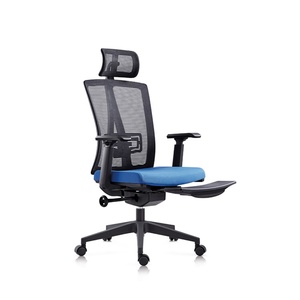 Ergonomic Blue Office Chair Flexible <b>Footrest</b> Modern Swivel Mesh Chair for Manager Boss New Executive Comfort Fabric Office - Product Image 5
