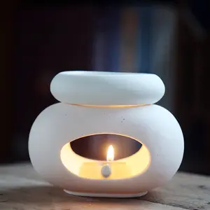 Matte Finished Ceramic Aromatherapy Wax Melt Warmer For Fragrant Essential Oil Decorative Home Burner For Aromatic Use